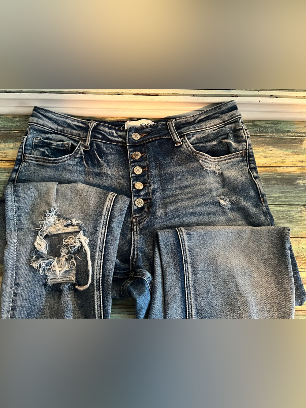 ✨ Vervet Denim Distressed Button Fly Skinny Jeans size 30